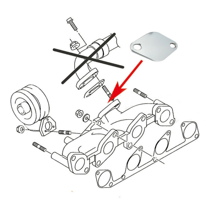 KIT SUPPRESSION VANNE EGR VAG 1.9 + 2.0 TDI 