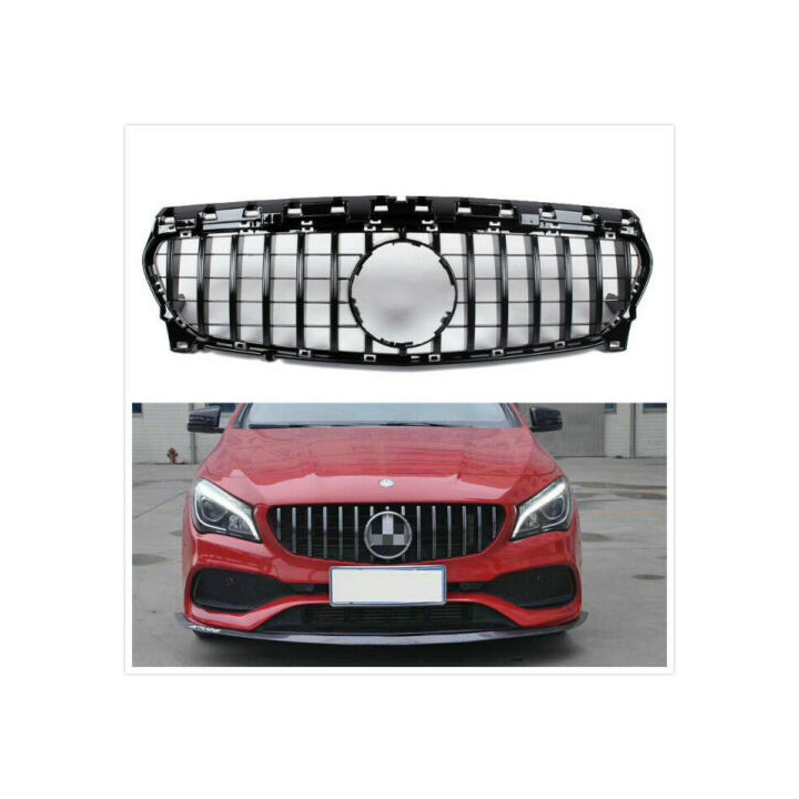 CALANDRE GT NOIRE + CHROME MERCEDES CLASSE CLA W117 2013-2016