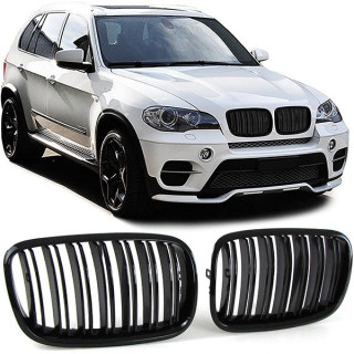 GRILLE CALANDRE NOIRE BRILLANTE BMW X5 E70 + X6 E71