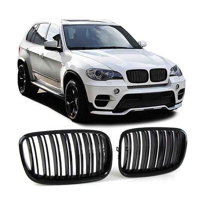 GRILLE CALANDRE NOIRE BRILLANTE BMW X5 E70 + X6 E71