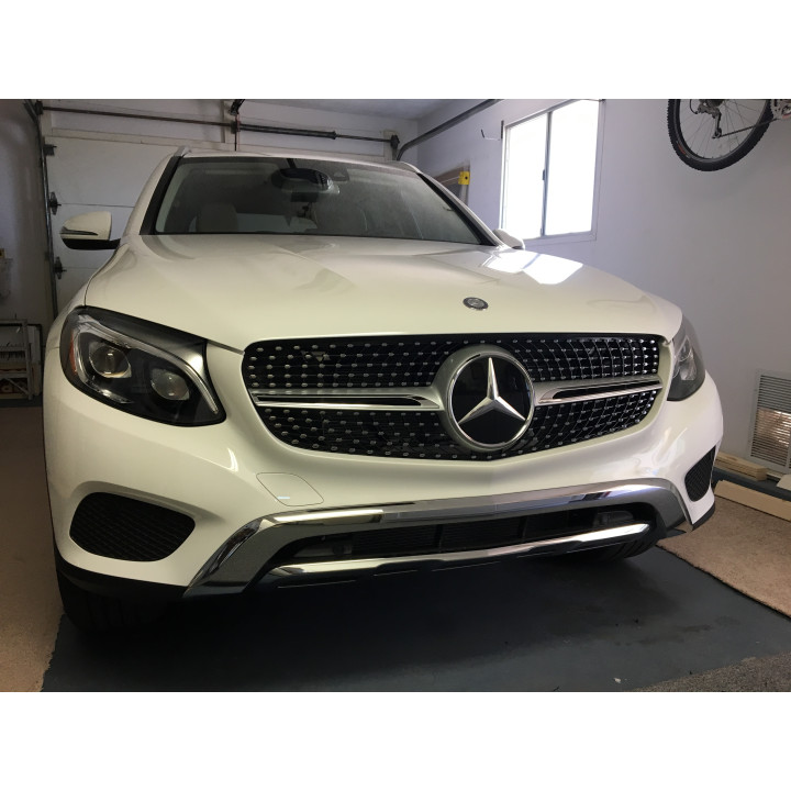 CALANDRE GT PANAMERICANA CHROME + NOIRE MERCEDES GLC X253 + CAMERA
